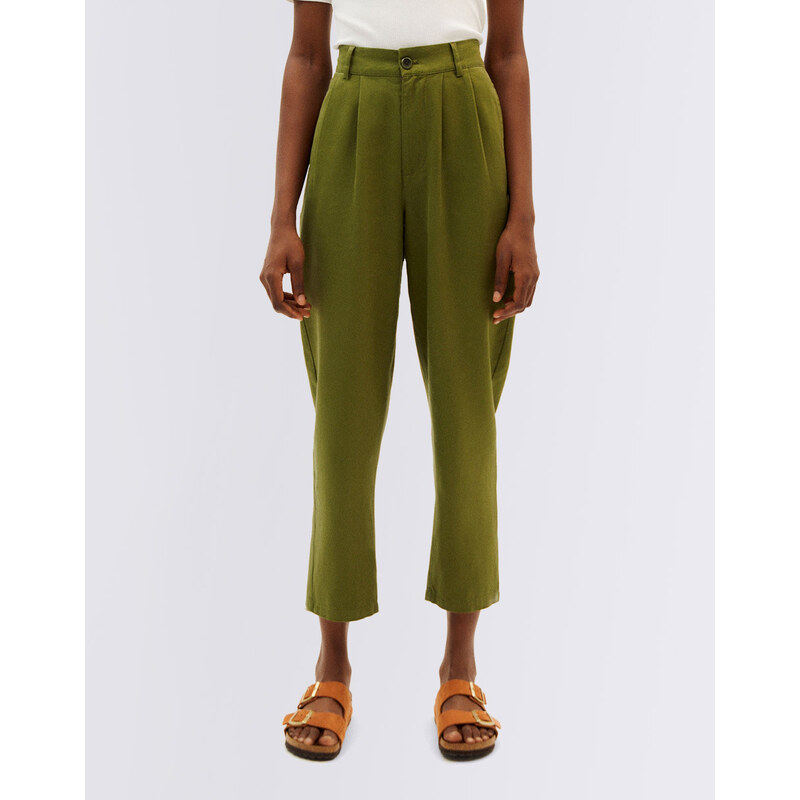 Thinking MU Forest Green Rina Pants GREEN