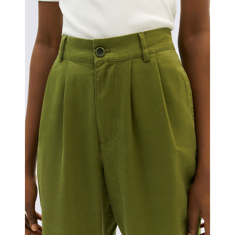 Thinking MU Forest Green Rina Pants GREEN