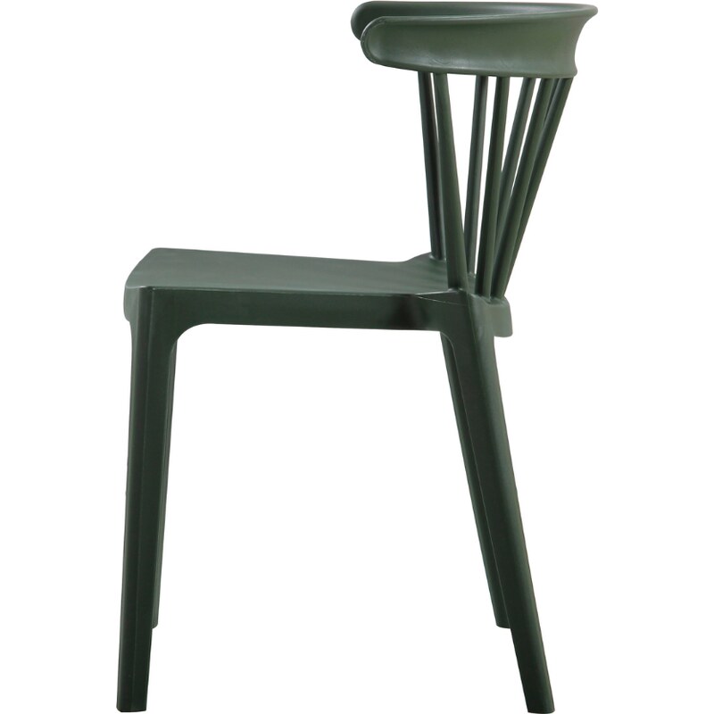 Hoorns Tmavě zelená plastová zahradní jídelní židle Marbel