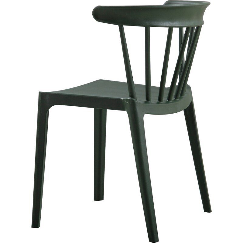 Hoorns Tmavě zelená plastová zahradní jídelní židle Marbel