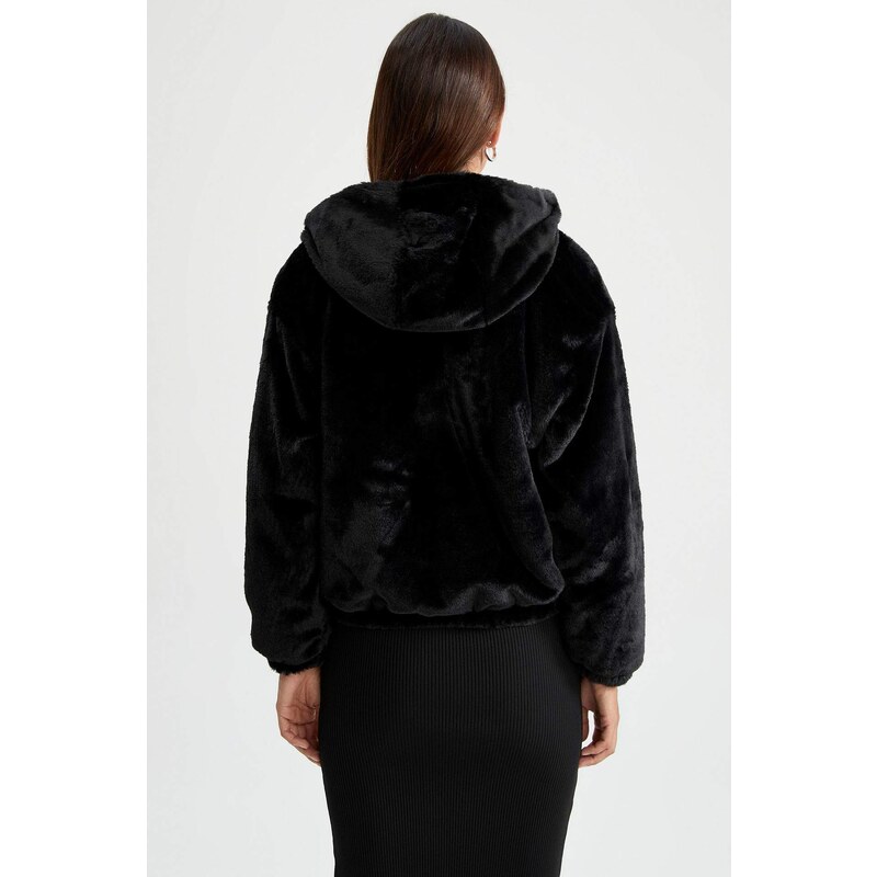 DEFACTO Relax Fit Fur Faux Fur