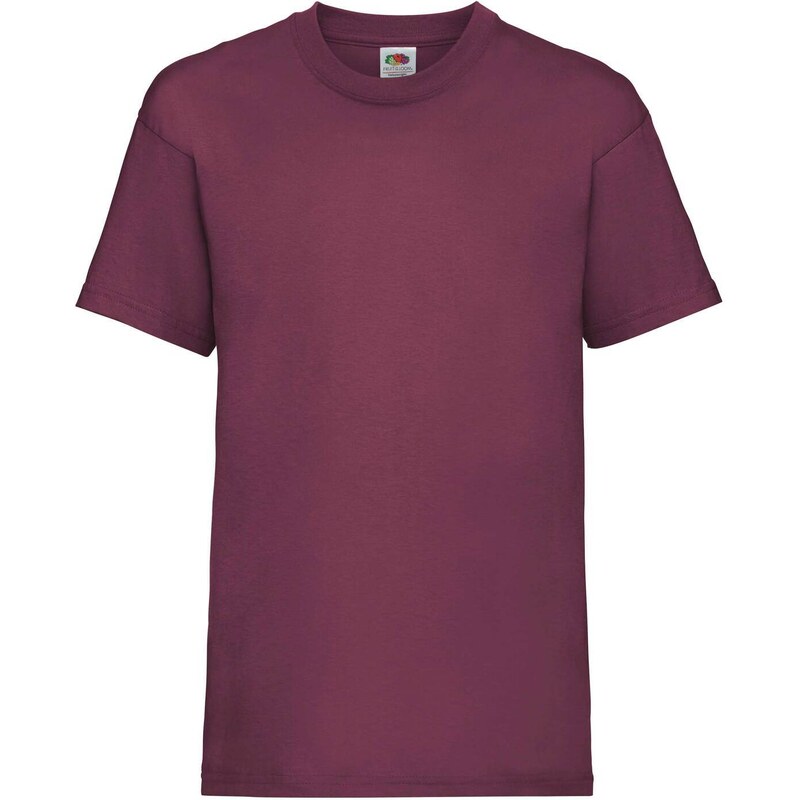 Burgundy Fruit of the Loom Cotton T-shirt