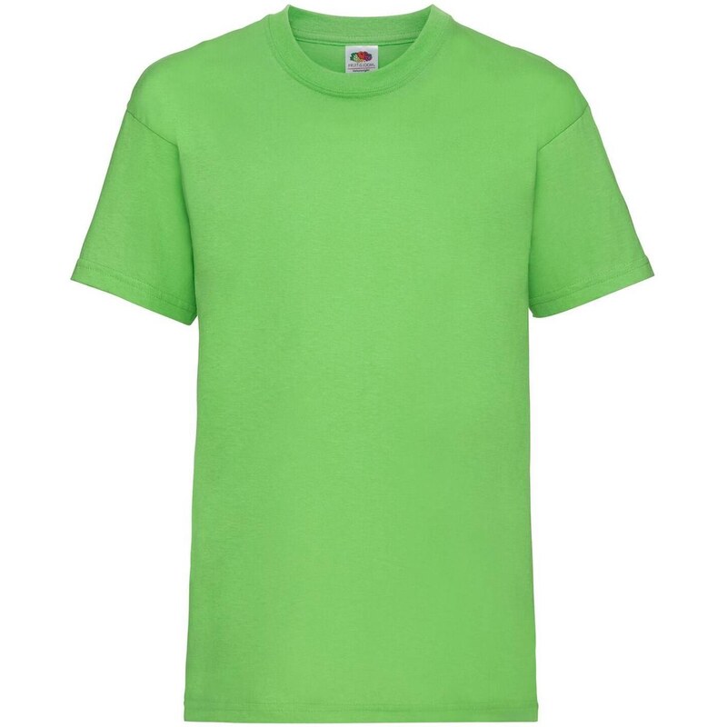 Green Fruit of the Loom Kids Cotton T-shirt