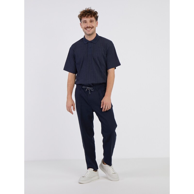 Tmavě modré polo tričko Jack & Jones Connor - Pánské