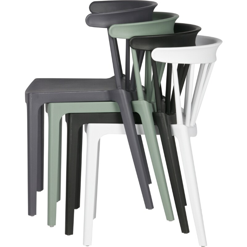 Hoorns Světle zelená plastová zahradní jídelní židle Marbel