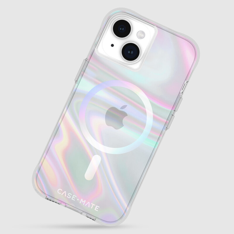 Ochranný kryt na iPhone 15 - Case Mate, Soap Bubble MagSafe