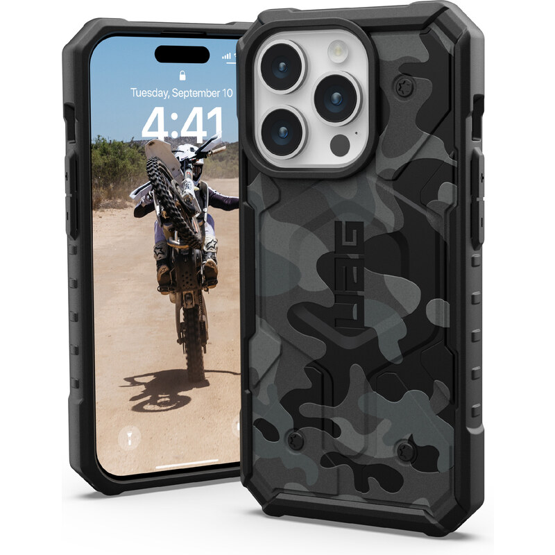 Urban Armor Gear Ochranný kryt na iPhone 15 Pro - UAG, Pathfinder SE MagSafe Midnight Camo