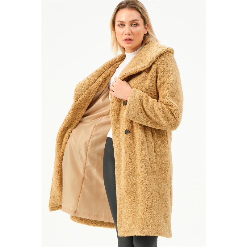 Z6776 DEWBERRY WOMEN'S TOPPER-CAMEL