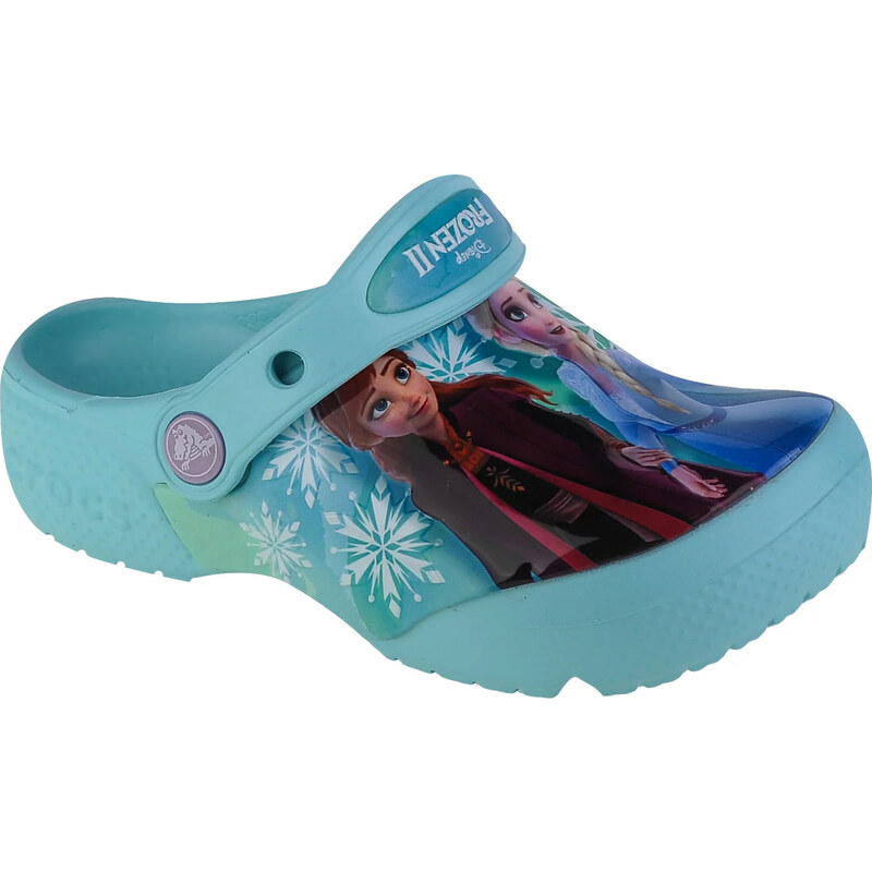 SVĚTLE MODRÉ DÍVČÍ NAZOUVÁKY CROCS FL DISNEY FROZEN II T CLOG Světle modrá