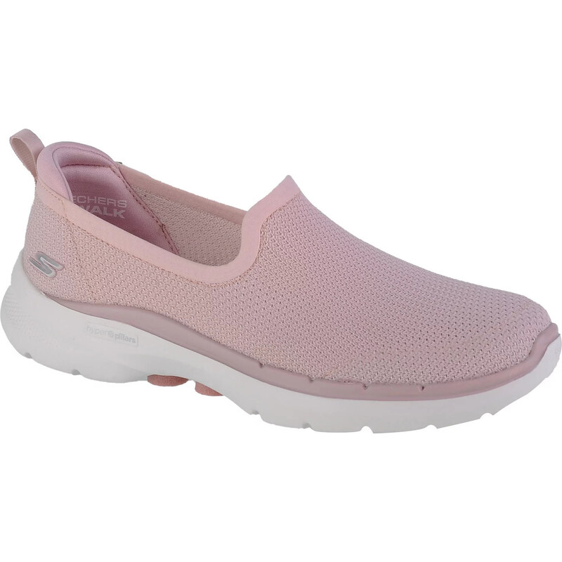 PUDROVÉ DÁMSKÉ SLIP ONY SKECHERS GO WALK 6 - CLEAR VIRTUE Světle růžová