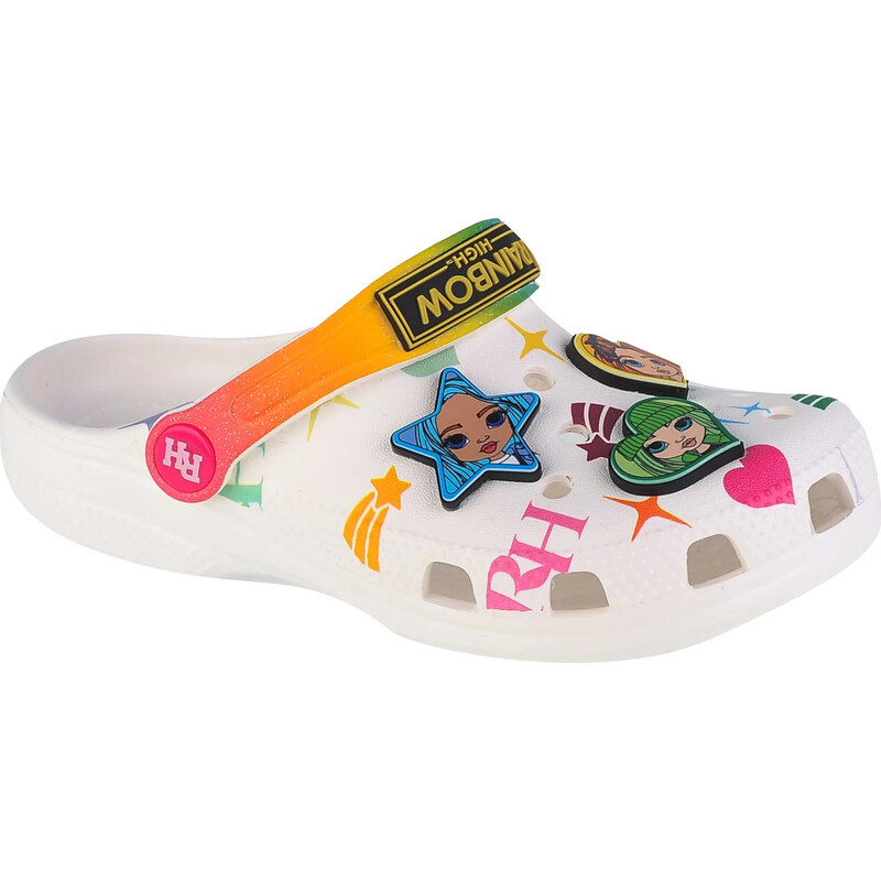 DÍVČÍ NAZOUVÁKY CROCS CLASSIC RAINBOW HIGH KIDS CLOG Bílá