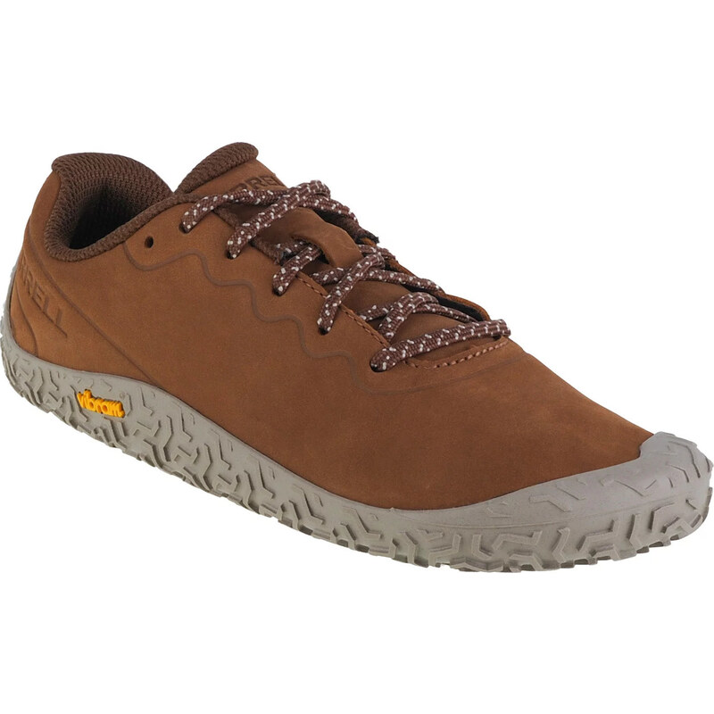 Hnědé kožené boty Merrell Vapor Glove 6 LTR Hnědá 85825753