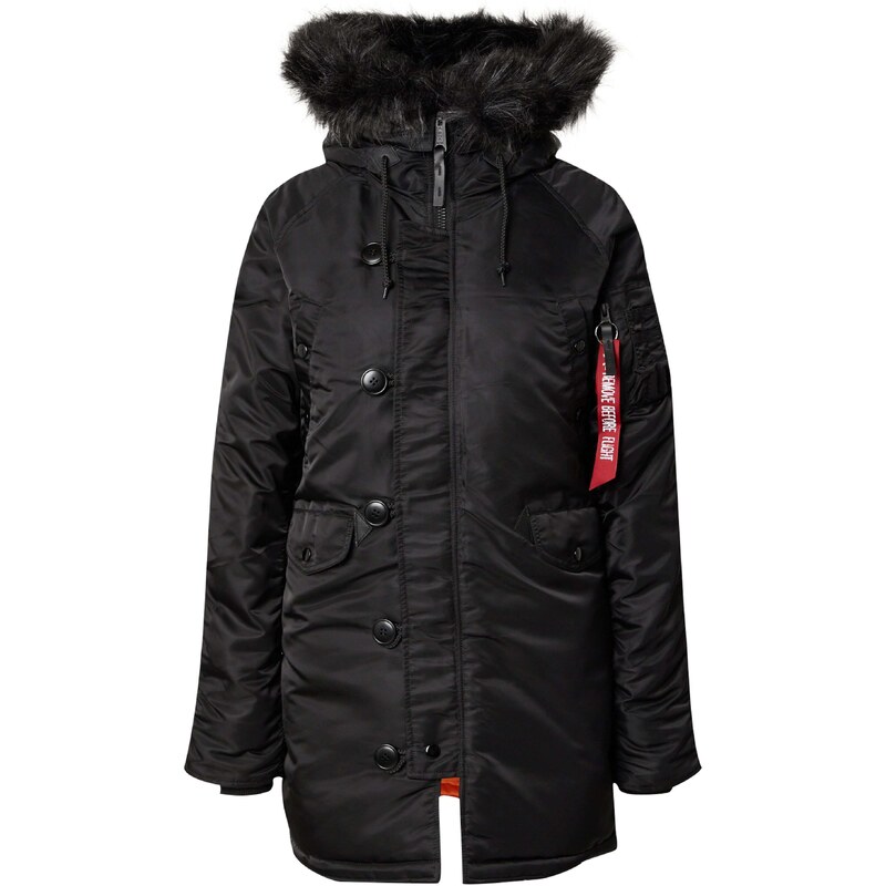 ALPHA INDUSTRIES Zimní bunda červená / černá / bílá 87876103