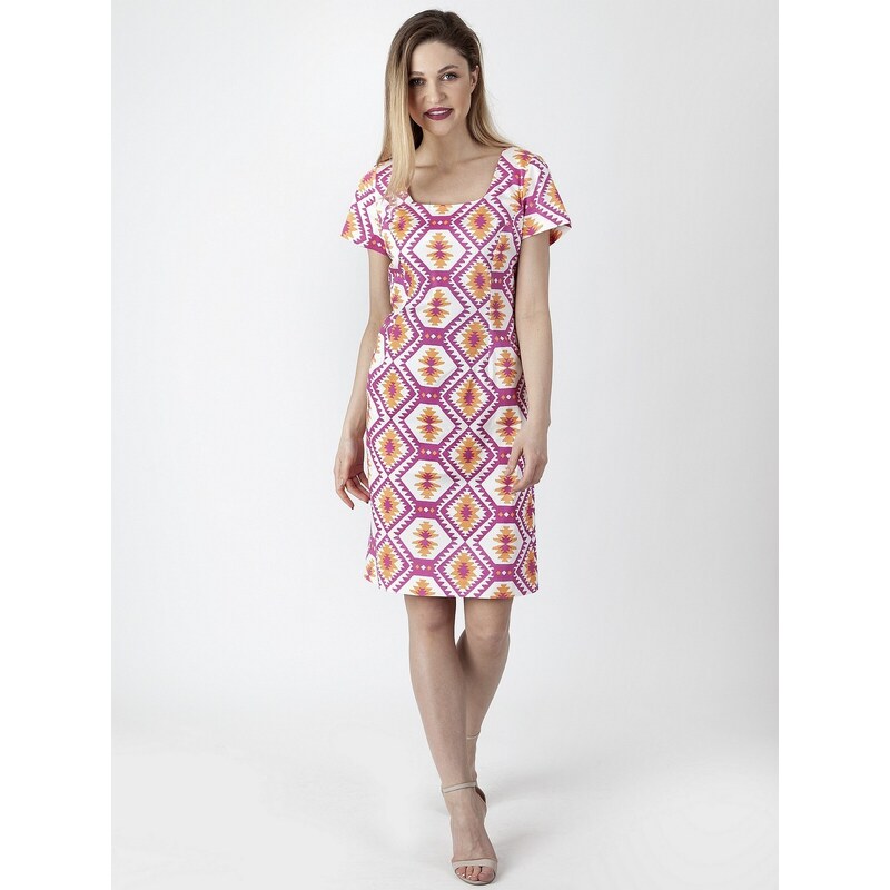 PERSO Womans Womens pencil shape dress with short sleeves 111102895