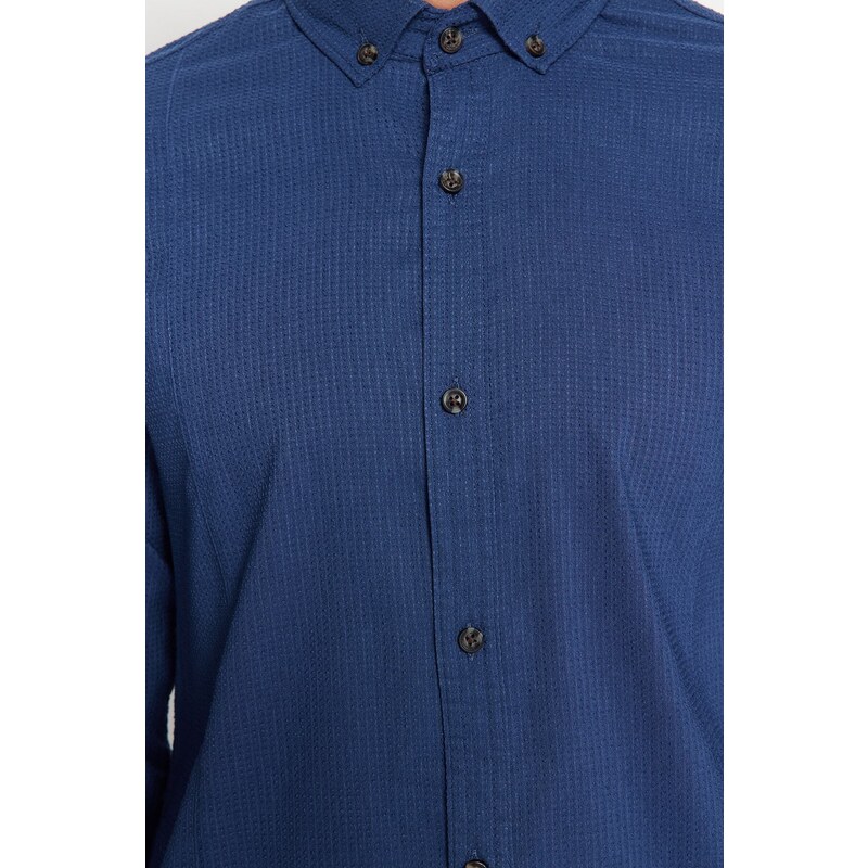 Trendyol Men's Indigo Super Slim Fit Shirt