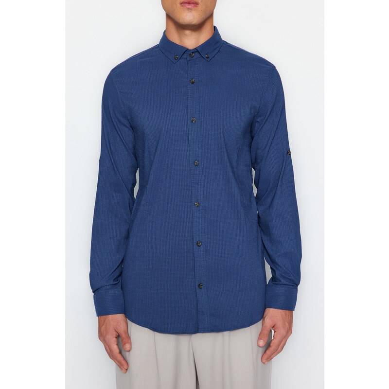 Trendyol Men's Indigo Super Slim Fit Shirt