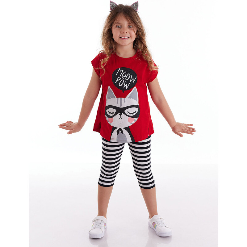 mshb&g Meow Pow Girls T-shirt Leggings Suit