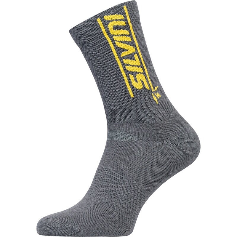 Unisex bikové ponožky Silvini Avella tmavě šedá/žlutá 85830116