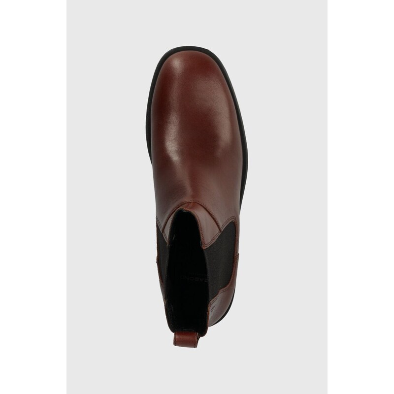 Kožené kotníkové boty Vagabond Shoemakers SHEILA dámské, červená barva, na plochém podpatku, 5635.201.27