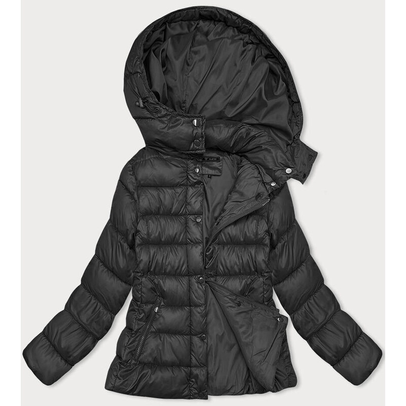W COLLECTION Dámská prošívaná zimní bunda s kapucí černá (YP-22075-1) 107743068