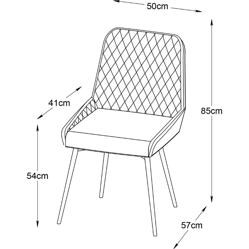 Šedá sametová jídelní židle Unique Furniture Milton