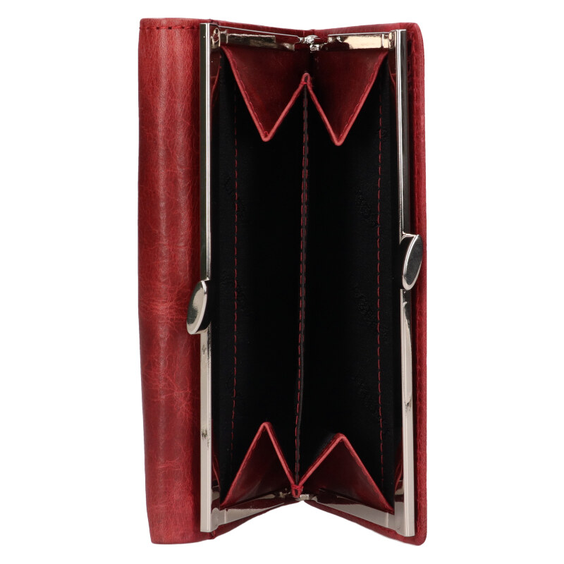 Lagen Dámská kožená peněženka LG - 22167 vínová
