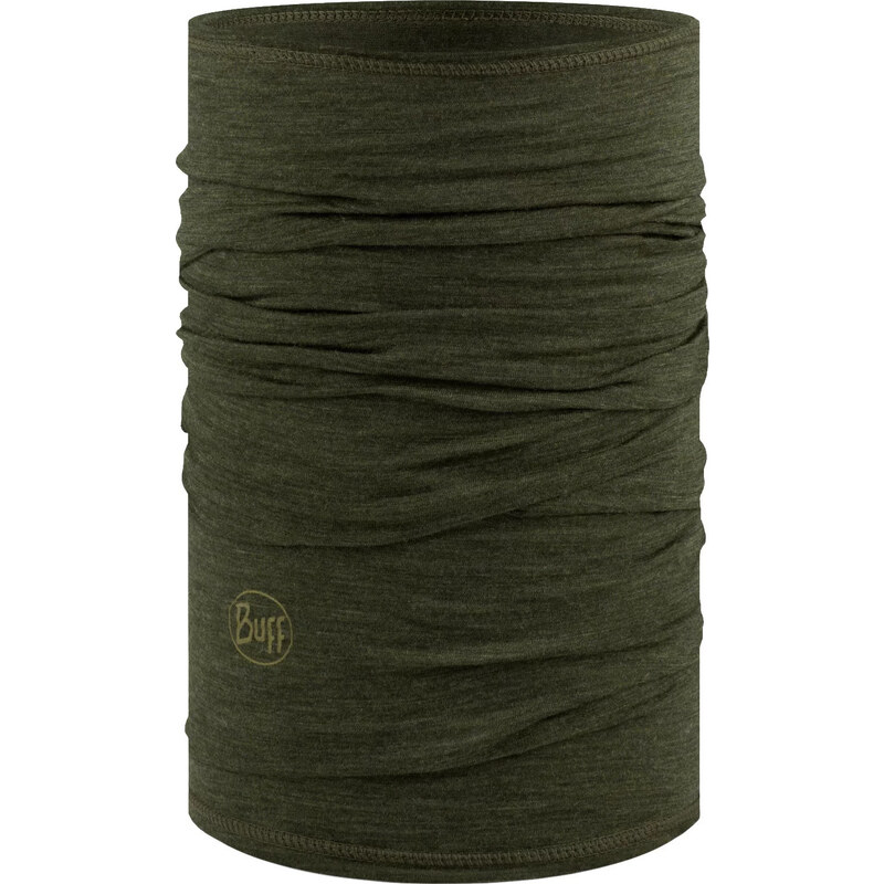 KHAKI SPORTOVNÍ NÁKRČNÍK BUFF MERINO LIGHTWEIGHT TUBE SCARF