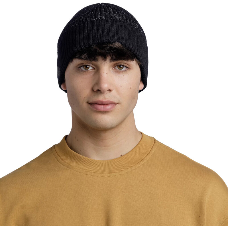 ČERNÁ SPORTOVNÍ ČEPICE BUFF MERINO ACTIVE HAT BEANIE