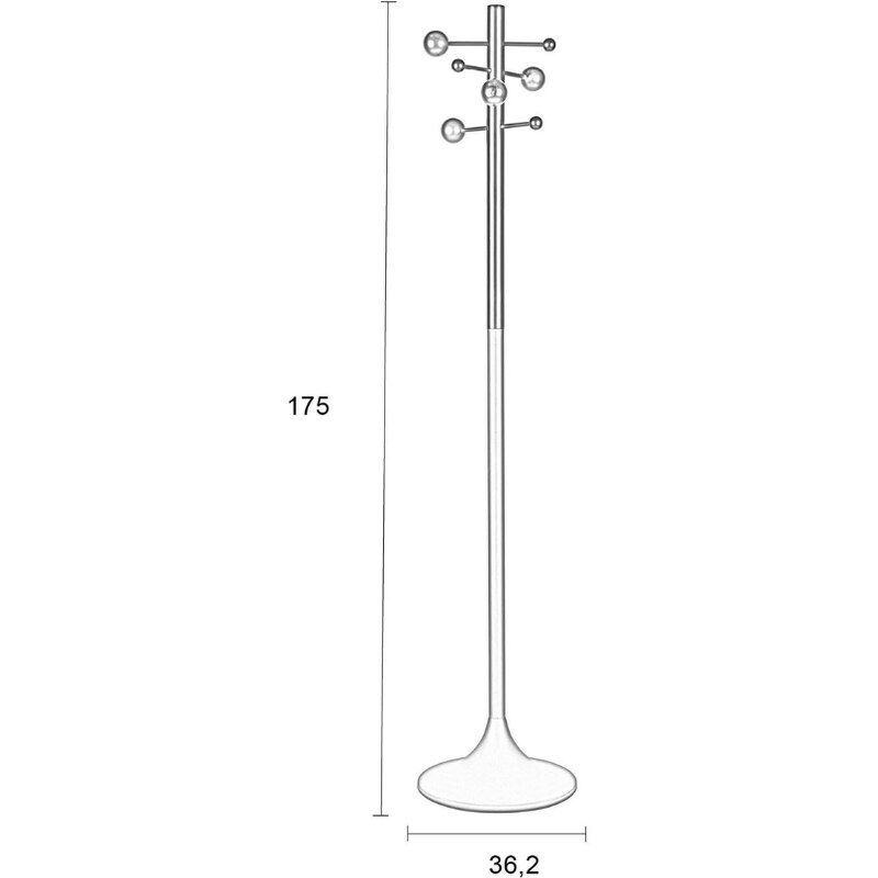 Černý stojací věšák ZUIVER JASON 175 cm