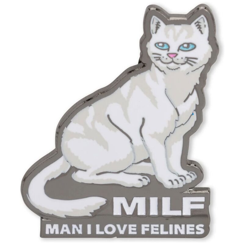 ODZNÁČEK RIPNDIP Man I Love Felines - šedá