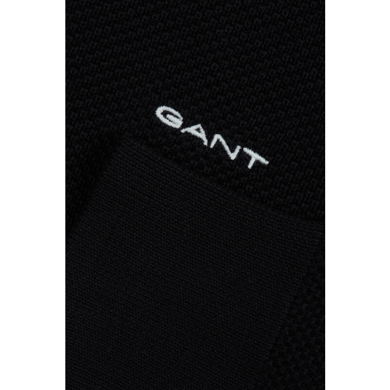 SVETR GANT COTTON PIQUE HALFZIP černá XS