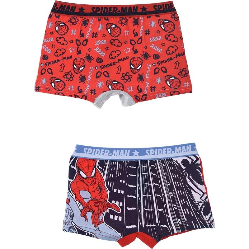 SPIDERMAN ČERVENÝ SET CHLAPECKÝCH BOXEREK SPIDER-MAN Barevná