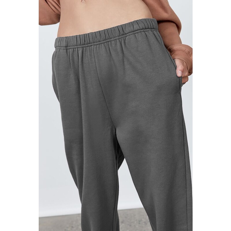 Madmext Women's Anthracite Oversized Sweatpants With An Elastic Waist