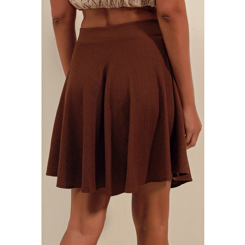 Bigdart 1885 Flare Mini Skirt - Brown