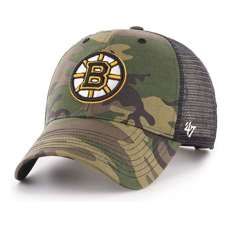 Kšiltovka 47brand NHL Boston Bruins zelená barva, vzorovaná