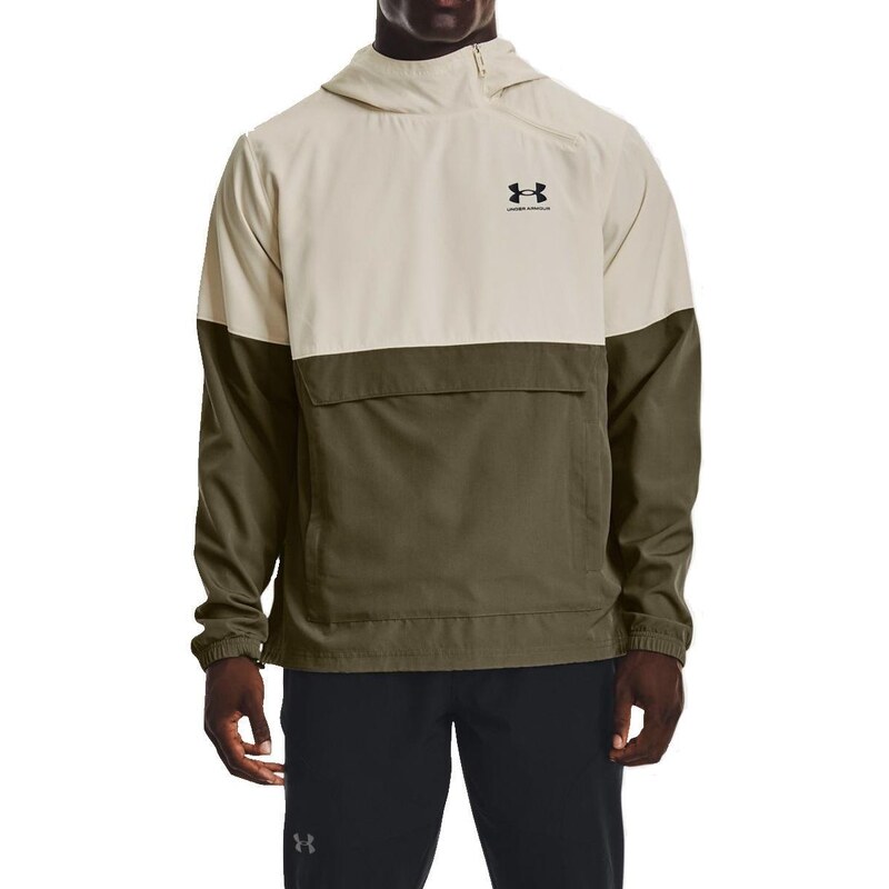 Bunda s kapucí Under Armour UA WOVEN ASYM ZIP PULLOVER-BRN 1370500-279