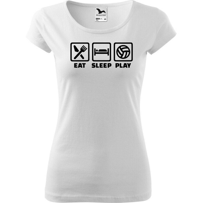Fenomeno Dámské tričko Eat sleep volleyball - bílé