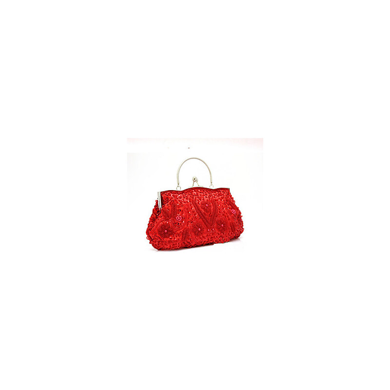 LightInTheBox Shidaili Handmade Claasic Pearl Evening Bag/Clutches(Red)