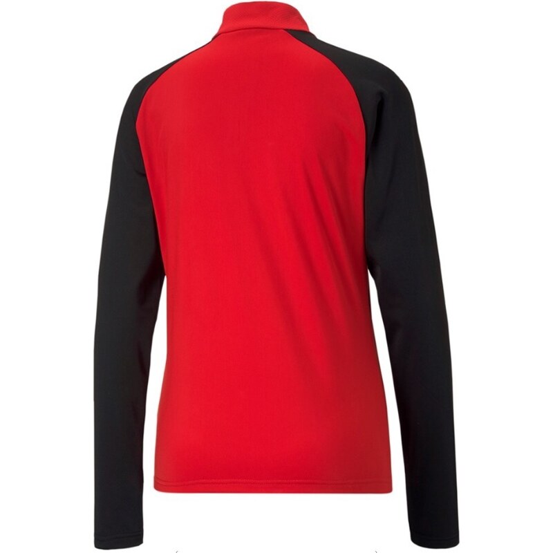 Triko s dlouhým rukávem Puma teamLIGA 1 4 Zip Top W Red- Bla 657253-01