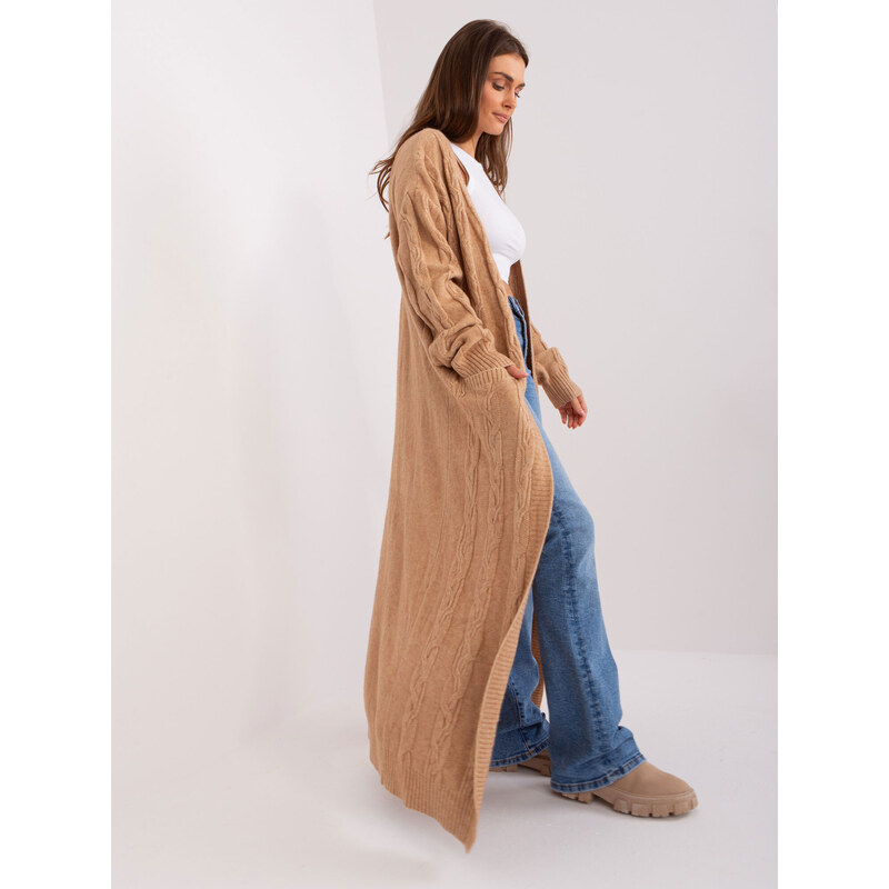 Wool Fashion Italia Cardigan-AT-SW-2395.30-camel