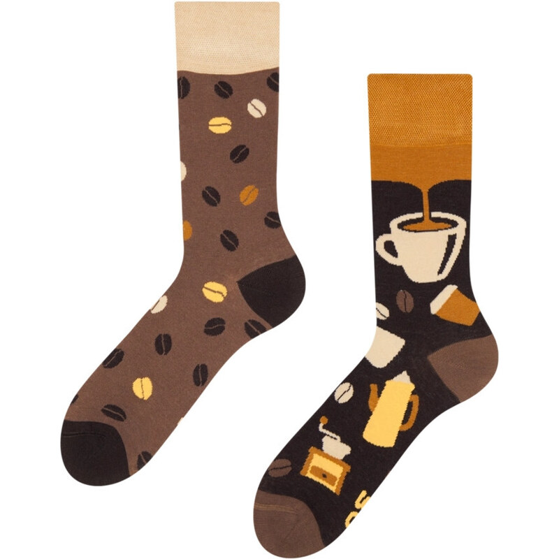 Veselé bambusové ponožky Dedoles Kávová zrna (GMBRS921)