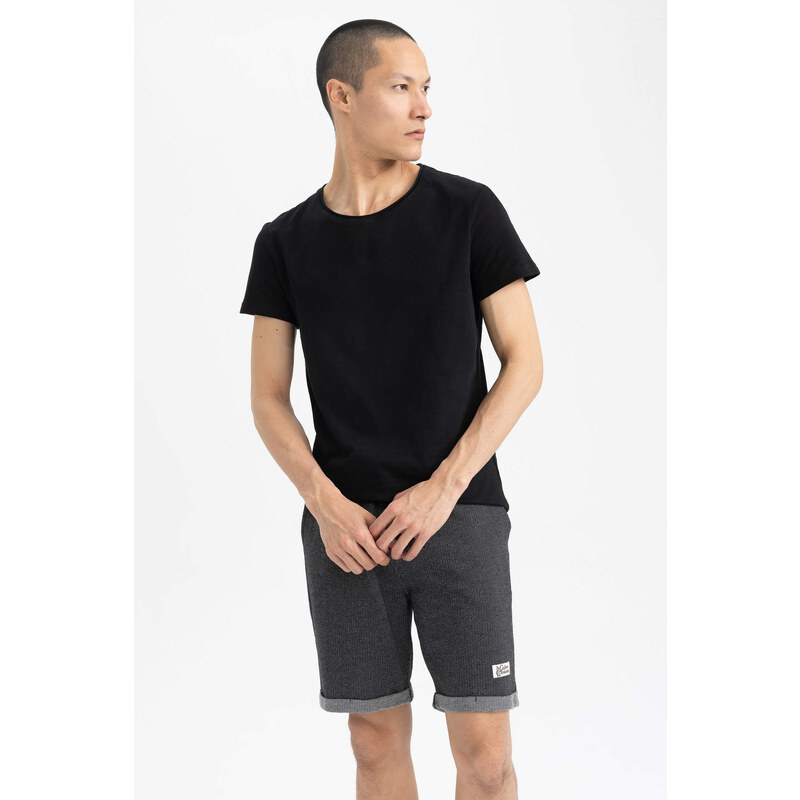 DEFACTO Slim Fit Sweatshirt Fabric Cotton Shorts