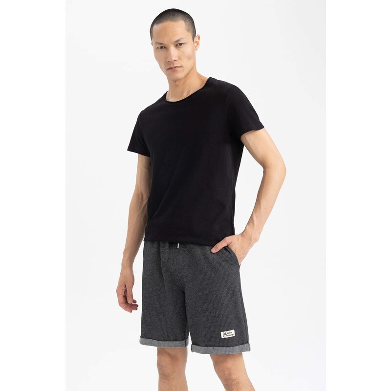 DEFACTO Slim Fit Sweatshirt Fabric Cotton Shorts