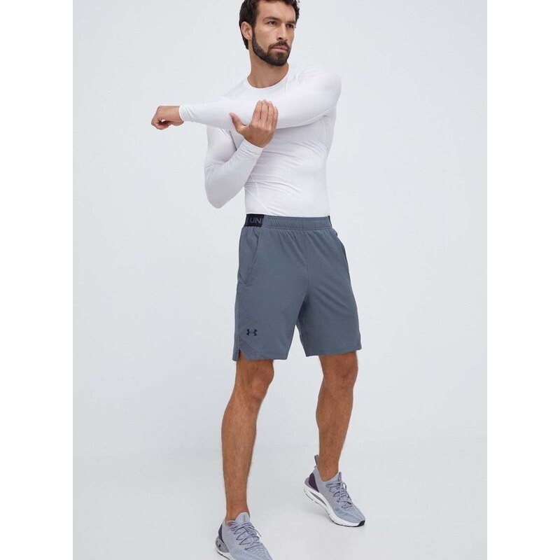 Tréninkové šortky Under Armour pánské, šedá barva, 1370382