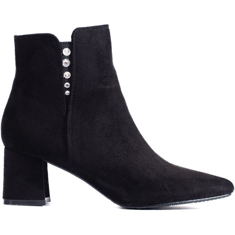 GOODIN Black suede women's boots Shelvt