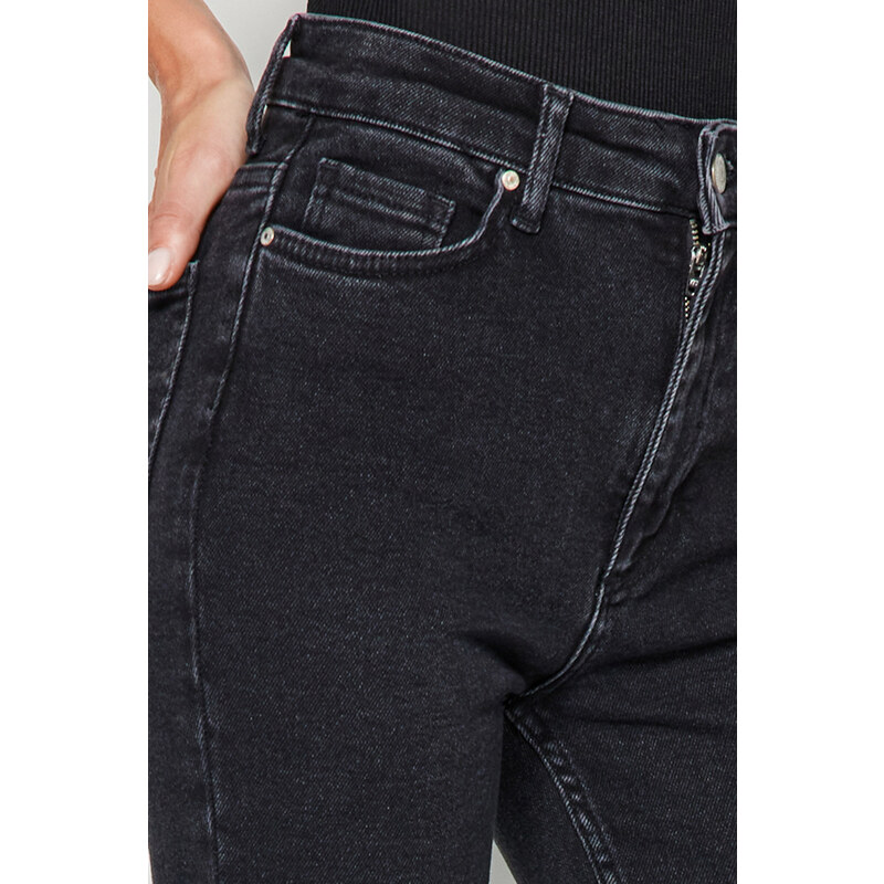 Trendyol černé úzké džíny s vysokým pasem