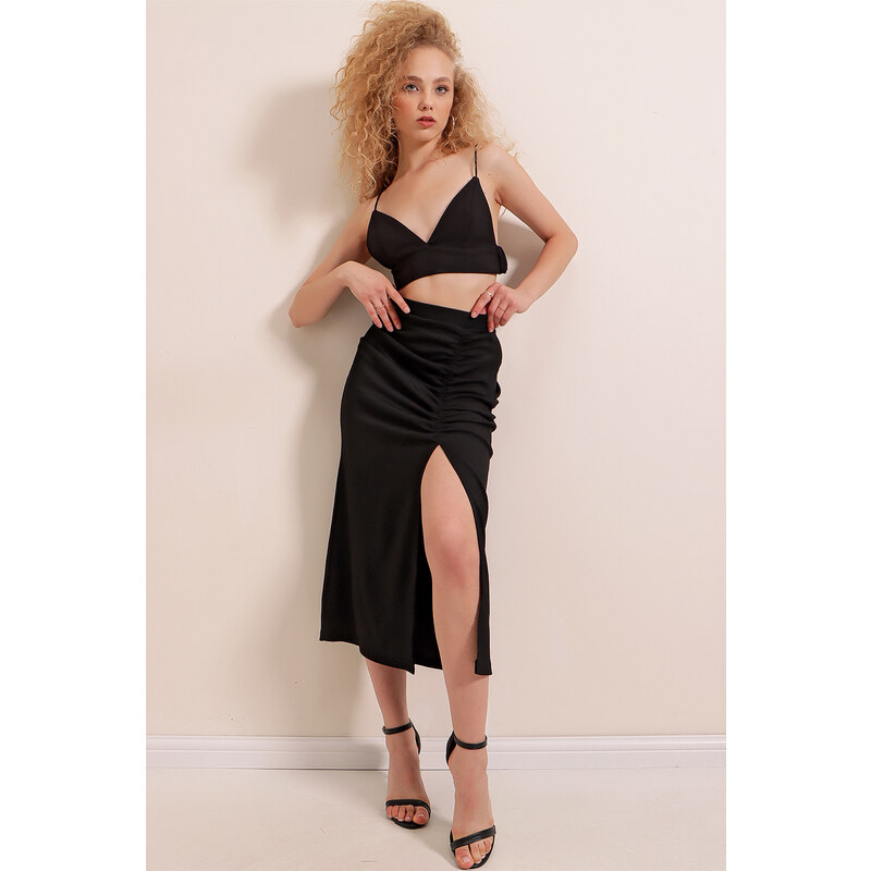 Bigdart 1880 Slit Skirt - Black