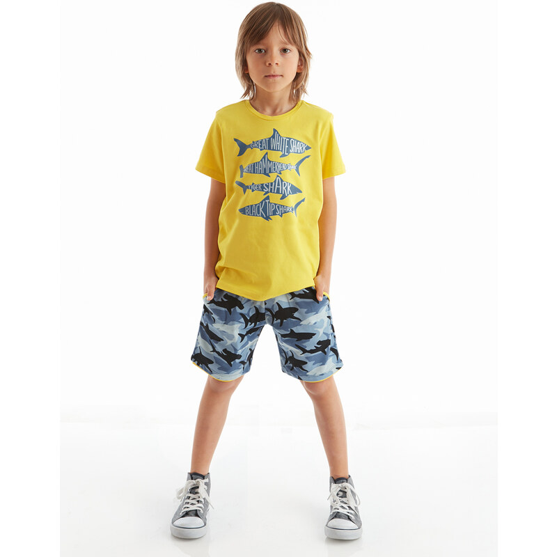 mshb&g Sharks Boy's T-shirt Shorts Set