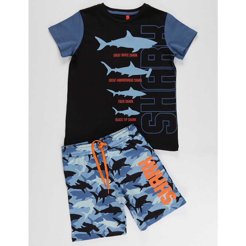 mshb&g Shark Boy T-shirt Shorts Set