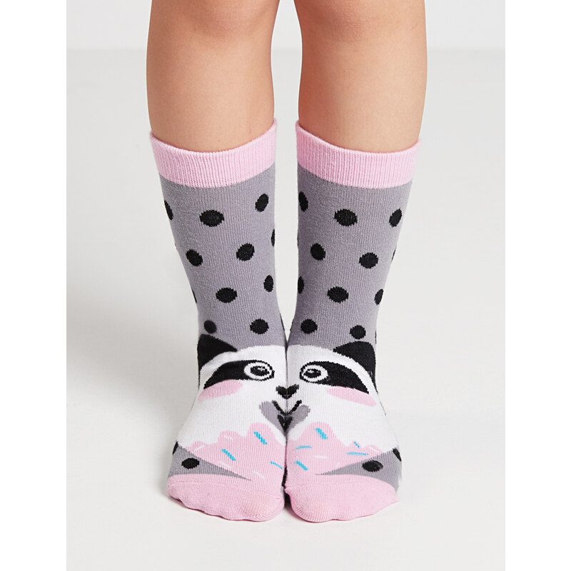 Denokids Panda & Crema Girls Socks Set 2